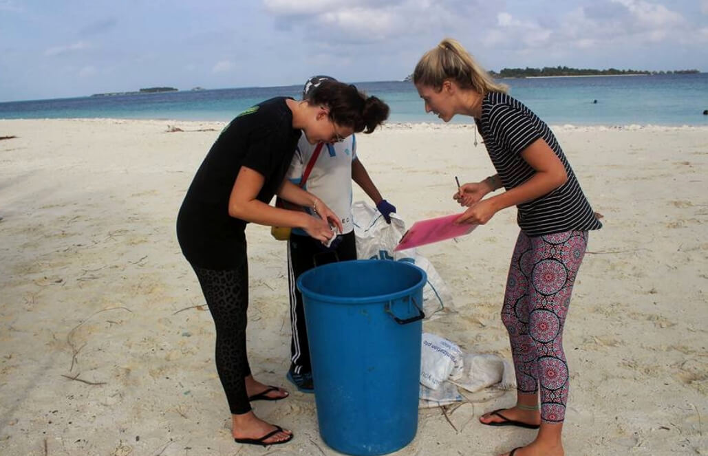Beach Cleanup at Maldives Turtle and Marine Conservation Program