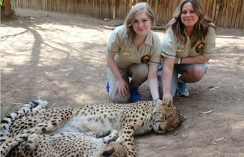 My Daughter And I With The Cheetahs